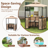 Tangkula 6.5 x 4 x 8 FT Grill Gazebo Set