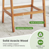 Tangkula Patio Counter Height Bar Stools Set