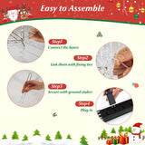 Tangkula Stacked Lighted Gift Boxes Set of 3 Pre-Lit Christmas Present Box Lights