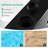 Tangkula Patio Umbrella Base, Heavy-Duty 54 lbs Market Stand w/4 Universal Wheels, 2 Receivers, Square Pole Stand