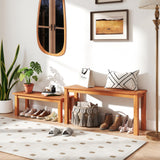 Tangkula Outdoor Backless Bench Set of 2