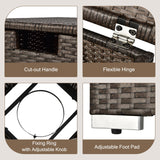 Tangkula Outdoor Propane Tank Cover Table