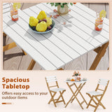 Tagnkula 3 Piece Folding Outdoor Patio Bistro Set