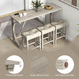 Tangkula 4 Piece Counter Height Dining Set for Living Room