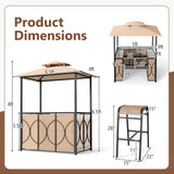 Tangkula 6.5 x 4 x 8 FT Grill Gazebo Set