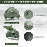 Tangkula 1-Person Tent Cot, Foldable Camping Tent with Air Mattress