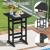 Tangkula 3-Piece Patio HDPE Bar Set
