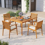 Tangkula Patio Dining Chairs w/Removable Padded Cushion