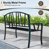 Tangkula 51” Metal Outdoor Garden Bench