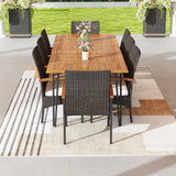 Tangkula 9 Pieces Outdoor Patio Dining Set