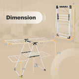 Tangkula 2-Level Laundry Drying Rack, Foldable Clothes Drying Rack with Height Adjustable Wings