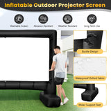 Tangkula Inflatable Projector Screen, Blow Up Mega Movie Screen with Air Blower