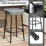 Tangkula Patio Bar Stools Set of 2/4 (29.5”)