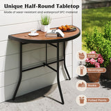 Tangkula Half Round Folding Event Table