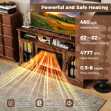 Tangkula Fireplace TV Stand for 65 Inch TV for Living Room