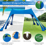 Tangkula UPF50+ Beach Tent, Portable Beach Sun Shelter
