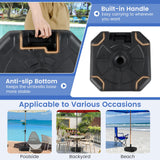 Tangkula Heavy Duty Outdoor Umbrella Weights with Handle