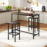 Tangkula 3 Piece Counter Height Bar Table Set