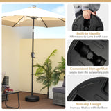 Tangkula Fillable Round Umbrella Base, Water & Sand Filled Patio Umbrella Stand