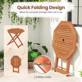 Tangkula Outdoor Folding Patio Table