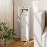Tangkula Bathroom Storage Cabinet with Adjustable Shelves & Open Compartment