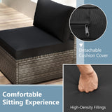 Tangkula 5-Piece Outdoor Patio Sectional Sofa Couch