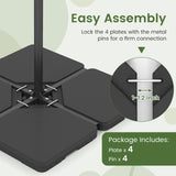 Tangkula 4 Piece 220 Lbs Umbrella Base