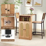 Tangkula 3 Piece Counter Height Bar Table Set