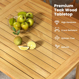 Tangkula 55” x 27.5” Wooden Tabletop, Slatted Table Top Board Split in 2 Square