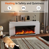 Tangkula 3-Sided Electric Fireplace Insert with Remote Control