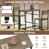 Tangkula 3 Piece Counter Height Bar Table Set