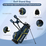 Tangkula 12 Pieces Men's Complete Golf Clubs Set Right Hand