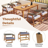 Tangkula Patio Wicker Dining Chairs Set