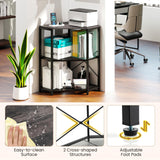 Tangkula Corner Printer Stand with Power Outlet