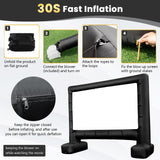 Tangkula Inflatable Projector Screen, Blow Up Mega Movie Screen with Air Blower