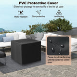 Tangkula 32 Inch Patio Propane Gas Fire Table, 50,000 BTU Square Fire Pit Table