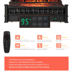 26" Infrared Quartz Electric Fireplace Log Heater - Tangkula