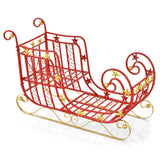 Tangkula Metal Christmas Santa Sleigh Basket