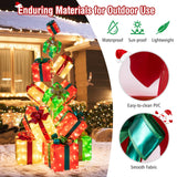 Tangkula 5.6 FT Pre-Lit Gift Box Tower