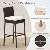 Tangkula 3 Piece Outdoor Bar Set for Porch