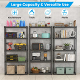 Tangkula 5-Tier Garage Storage Shelves, Heavy Duty Metal Storage Shelving Unit, 35.5" x 12" x 72"