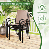Tangkula Outdoor Dining Chairs Set for Lawn