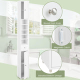 Tangkula Tall Slim Bathroom Storage Cabinet, 71" Freestanding Bathroom Cabinet Organizer