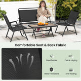 Tangkula 4 Piece Folding Patio Furniture Set