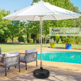 Tangkula Fillable Round Umbrella Base, Water & Sand Filled Patio Umbrella Stand