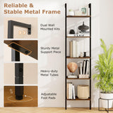 Tangkula 5-Tier Ladder Shelf with Anti-Tipping Kits