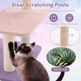 Tangkula Cat Tree Tower, 55 Inch Multi-level Cat Tower with Cat Condo, Sisal Scratching Posts
