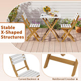 Tagnkula 3 Piece Folding Outdoor Patio Bistro Set