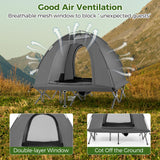 Tangkula 2 Person Portable Off Ground Elevated Camping Tent with Cot