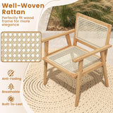Tangkula Patio Bistro Table Chair Set
